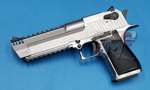Cyber Gun(WE) Full Metal Desert Eagle L6 .50AE Gas Blow Back Pistol (Silver) - Click Image to Close